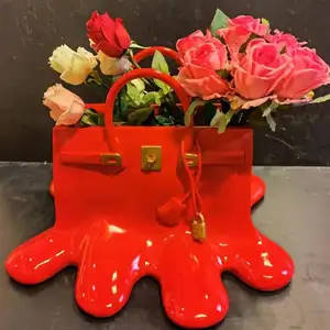 Высококачественные сумки вазы цветочные наборы вазы цветы сумки украшения скульптуры модные украшения