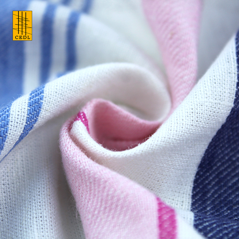 Европейская льняная ткань, хлопчатобумажная пряжа, окрашенная полосатая ткань для платья, юбки, льняная ткань