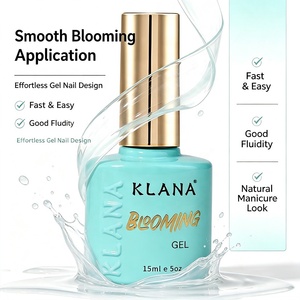 KLANA 2026 Gel Transparente para Uso en Salón, Gel de Larga Duración para Efecto Blooming, Gel de Acabado UV LED de 15 ml, Removible en Agua, para Diseño de Uñas con Efecto Acuarela - Product Image 1