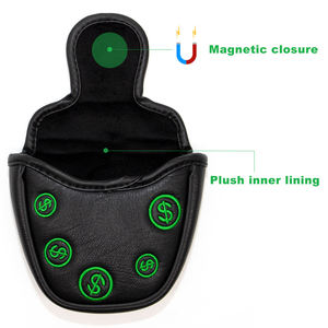 Fast Delivery Pu Leather Square Mallet <b>Putter</b> Cover Golf Headcovers Leather Embroidery Golf <b>Putter</b> <b>Headcover</b> Custom - Product Image 5