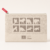 Pochette zippée en papier kraft lavable imprimée sur mesure, sac léger pour organiser les documents, pour les voyages, le bureau, OEM ODM