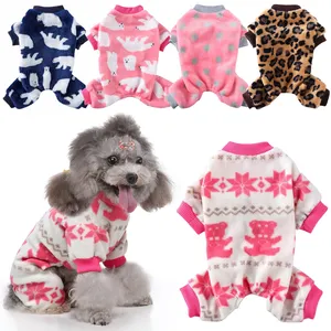 Pet köpek giysileri tulumlar kış sıcak köpek pijama ceket küçük köpekler için yavru kedi Chihuahua Pomeranian giyim aksesuarları