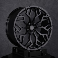 Nuevas Llantas de Aluminio Forjado 6061-T6 de 17-24 Pulgadas, Personalizadas, Color Negro Mate, Diseño Geométrico de Malla Cóncava, ET de 25 mm, para Audi R8 y Tesla