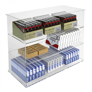 Trong Suốt Acrylic Ngang Kệ Hiển Thị Kệ Cho Thuốc Lá Nhẹ Hơn Tay Cán Thuốc Lá Lưu Trữ Tổ Chức - Product Image 3