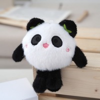 En gros, Porte-clés en peluche Panda de 4 pouces, mignons et adorables, jouets pour enfants, animaux en peluche de dessin animé et anime, pour machine à griffes