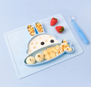 Fournitures d'alimentation en Silicone à aspiration divisée, assiettes de bol pour bébés, enfants en bas âge - Product Image 4
