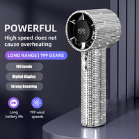 Ventilateur Turbine Électrique Portable à Moteur Brushless Haute Vitesse 199 Vitesses, Silencieux, Entièrement Fermé, Idéal pour la Maison et l'Hôtel - Meilleures Ventes