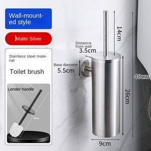 <span class=keywords><strong>Brosse</strong></span> de toilette cylindrique en acier inoxydable de type sol YOTO avec base, fixation murale, sans angle mort, ensemble par Jianghu Exchange - Product Image 6