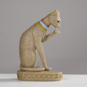 Ancient <strong>Egyptian</strong> Bastet Cat Resin Crafts Statue for <strong>Home</strong> Office or Bar <strong>Decoration</strong> - Product Image 4