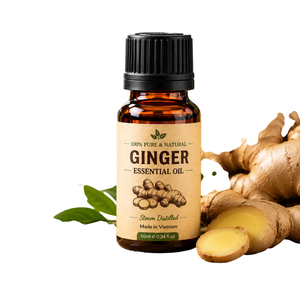 Aceite Esencial de Jengibre Vietnamita 100% Puro y Natural, Apto para Aromaterapia y Masajes - Product Image 1