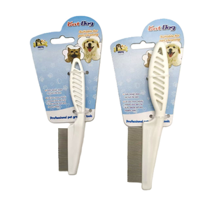 Peine de acero de dientes finos y densos, herramienta portátil de plástico para el cuidado de mascotas, cepillo especial para eliminar pulgas y pelo, herramienta práctica - Product Image 2