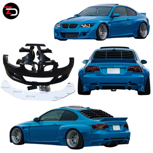 Kit de cuerpo ancho estilo <span class=keywords><strong>Rocket</strong></span> B, guardabarros de parachoques delantero, bengalas, parachoques trasero, Canards 1 Juego para BMW Serie <span class=keywords><strong>3</strong></span> E92 E93 M3 2008-2011 FRP - Product Image 1
