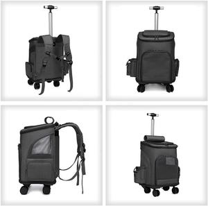 Chariot à 4 roues <span class=keywords><strong>pour</strong></span> animaux de compagnie, nouveau design, sac <span class=keywords><strong>pour</strong></span> <span class=keywords><strong>chien</strong></span> et chat, marche facile, pliable, transport de voyage, <span class=keywords><strong>poussette</strong></span> <span class=keywords><strong>pour</strong></span> petits chiens et chats - Product Image 4