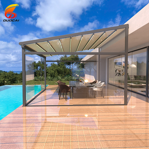 Pergola de jardin électrique rétractable automatique en aluminium, toit pliable, imperméable, cadre thermolaqué, idéale pour les terrasses - Product Image 6