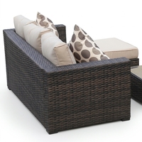 Ensemble de canapés d'extérieur en rotin contemporain de haute qualité avec table basse, résistant à l'eau et durable, idéal pour salon, jardin, terrasse et hôtel