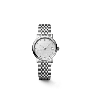 Reloj mecánico de acero inoxidable con esfera blanca esmerilada y manecillas plateadas para uso diario en negocios y ocio de Longinesing - Product Image 1