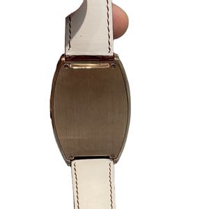 Montres mécaniques haut de gamme pour hommes et femmes, entièrement serties de diamants, forme tonneau, avec bracelets en cuir véritable - Product Image 4