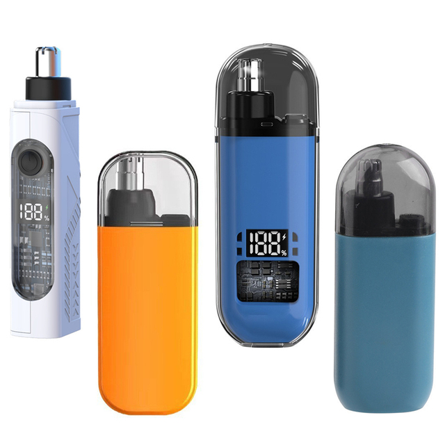 Electric Nose & Ear Hair Trimmer 7000 RPM USB Nose Trimmer Shaver Rechargeable Battery Steel Replaceable Blade LCD display