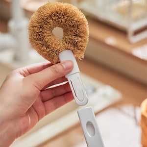 Dropshipping Shopify Kitchen Dishwashing Pot <b>Brush</b> <b>Set</b> With Handle Cleaning Tool Steel <b>Wire</b> Scrubber Storage Organizer - Product Image 4