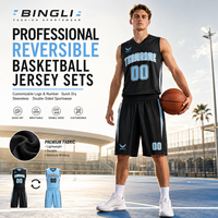 Conjuntos de Camisetas de Baloncesto Reversibles Profesionales, Logotipo y Número Personalizables, Secado Rápido, Impresas, Sin Mangas, Ropa Deportiva de Doble Cara