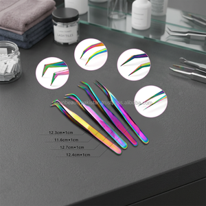 Juego de Pinzas para Pestañas de Acero Inoxidable de Precisión ASAP, Duraderas, para Profesionales y Salones de Extensión de Pestañas, Punta Suave, Kit Clásico - Product Image 2