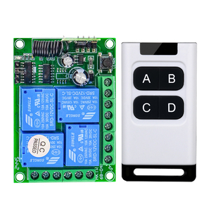 10A Tiếp Sức Phổ Không Dây DC 12V 4CH RF 315Mhz 433Mhz Receiver Điều Khiển Từ Xa Chuyển Transmitter Door Opener Cho Nhà Để Xe - Product Image 1