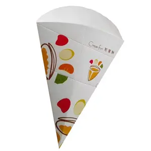 Factory supplies custom crepes cone packaging with design