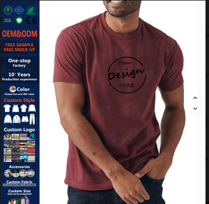 도매 남자의 체육관 근육 목 티셔츠 사용자 정의 자수 ringspun 면 220GSM 부드러운 여름 일반 DTG 인쇄 100% 면 - Product Image 1