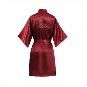 Da sposa sposa sposa sposa sposa da sposa in <span class=keywords><strong>raso</strong></span> in seta camicia da notte Kimono abito da notte - Product Image 6