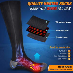 90% des clients japonais aiment ces chaussettes chauffantes à piles pour l'hiver, pour hommes et femmes, rechargeables par USB, chaussettes chauffantes électriques - Product Image 4