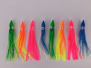<span class=keywords><strong>Esche</strong></span> da Pesca in Plastica Morbida da 4cm, 5cm, 6cm, 8cm, 10cm, 12cm per Traina, con Gonne di Polpo e Gonne di Calamaro Luminose - Product Image 5
