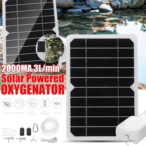 Suitable Portable 5W Solar Powered Oxygen <b>Pump</b> with Battery 2000mAh for Outdoor Fishing & <b>Small</b> Fish OEM Application - Product Image 2