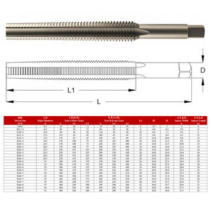 短い左ねじ用錫メッキメートルねじタップ（ODM/OEMカスタマイズ対応） - Product Image 2