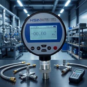 Manomètre numérique en acier inoxydable HSIN685 avec écran LCD, comparateur et calibrateur pneumatique pour air composite, OEM HSIN685 Digital Pre - Product Image 1