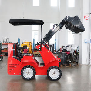 무료 배송 휠 미니 로더 컴팩트 유로 5 CE EPA 유압 미니 스키드 스티어 로더 4륜 구동 소형 디젤 스키드 로더 - Product Image 3