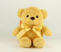 Ours en peluche élégant de 8 pouces en coton PP super doux, anti-stress, avec ruban vert clair, cadeau en peluche personnalisé