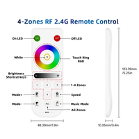Contrôleur LED RGB SPI SP638E DC 5-24V 600 pixels pour bande lumineuse Dream Color, variateur intelligent Bluetooth musical 2.4G, télécommande RB3, panneau RC3