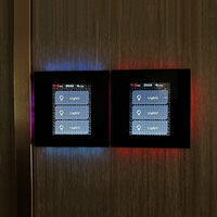Interruptor Inteligente Lanbon de Lujo para Automatización del Hogar, Pantalla LCD L8, Wifi y Zigbee, Compatible con Control por Voz Alexa