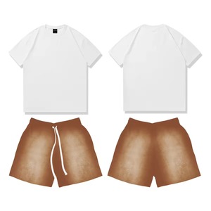 Conjunto Deportivo de Pantalones Cortos y Camiseta para <span class=keywords><strong>Hombre</strong></span>, con Logotipo Personalizado al por Mayor, Traje Deportivo de 2 Piezas - Product Image 2