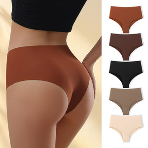 Sous-vêtements pour femmes à taille basse, sous-vêtements de sport de <span class=keywords><strong>yoga</strong></span> à séchage rapide, culottes en soie glacée, triangle lisse, sous-vêtements sexy - Product Image 5