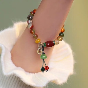 Braccialetto Colorato con Perline e Ciondolo a Forma di Bocciolo di Loto, Stile Vintage, Gioielli di Moda per Donne - Product Image 2
