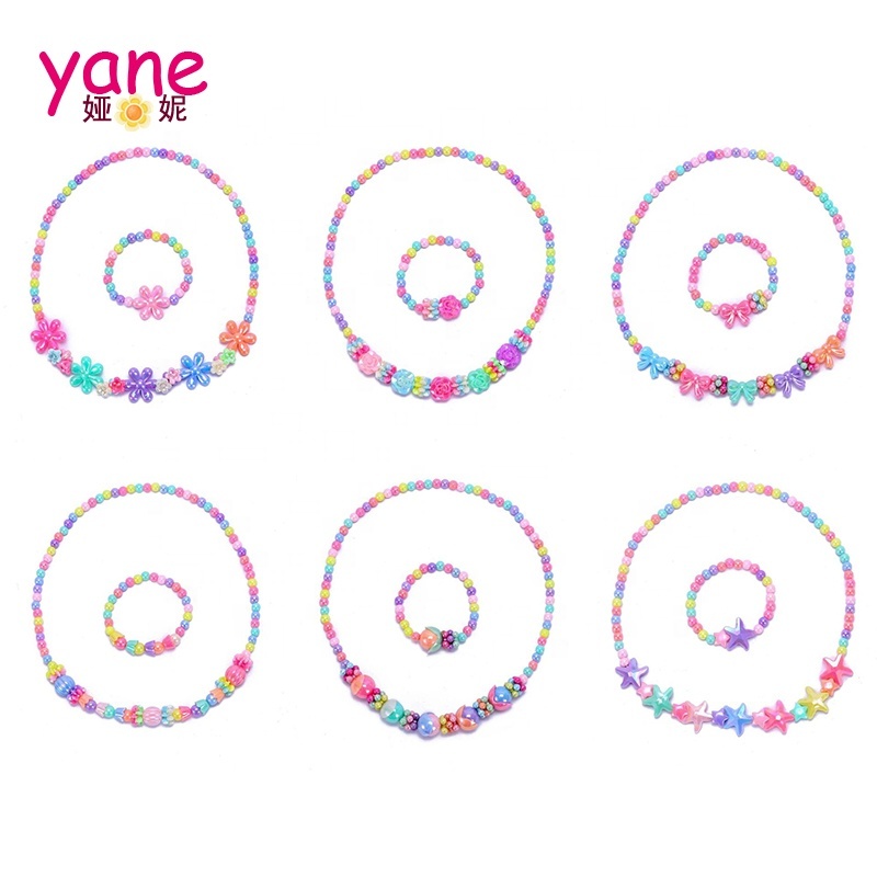 Cartoon Girls Princess Jewelry Colorful Plastic