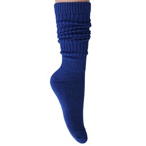 Chaussettes hautes amples Db Royal Blue pour femme, en coton respirant, tricotées, à motif nœud, taille 5-10, pour usage quotidien au printemps - Product Image 4