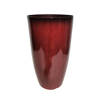Jardinière moderne en plastique PP rayé et moucheté, finition brillante, durable, légère, pots à fleurs, personnalisation des couleurs pour la maison et le jardin