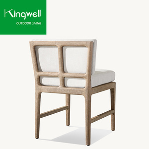Modern Portable Outdoor Dining Set Waterproof Teak Wooden Patio <strong>Chair</strong> <strong>with</strong> Table for Garden Restaurant or Bedroom Use - Product Image 3