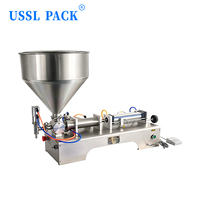 LT-G1WG Automatische Pneumatische Pasta-vulmachine voor het afvullen van fruitstroop- en pindakaasflessen met instelbaar cilindervolume