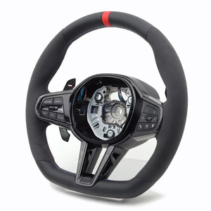 Comfortable Suede Sports Racing Steering Wheel for BMW F87 F90 M240i G42 G80 435i I8 G22 G11 M140i - Product Image 3