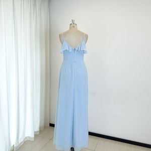 TEENYEE Qualité Choix Volants En Cascade A-ligne Bleu Couleur Femmes Dame Robes De Demoiselle D'honneur Robes Pour Femmes Robes De Soirée - Product Image 3