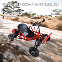 Go Kart Deportivo para Adultos y Adolescentes, con Tracción de Cadena, Motor de Gasolina de 4 Tiempos, para Parques de Diversiones