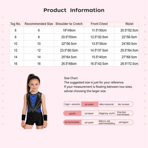 Conjunto de Leotardo para Niñas de 6 a 16 Años, para Danza Contemporánea, Gimnasia, Actuaciones de Danza, Competiciones de Gimnasia y Espectáculos - Product Image 6